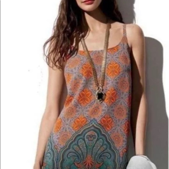Cabi Arabesque Boho Print Gray Orange  #3082 Sz S - Picture 3 of 8